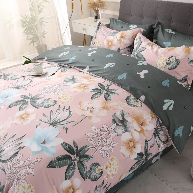 Microfiber comforter - Floral - Liquidation-Du-Nord